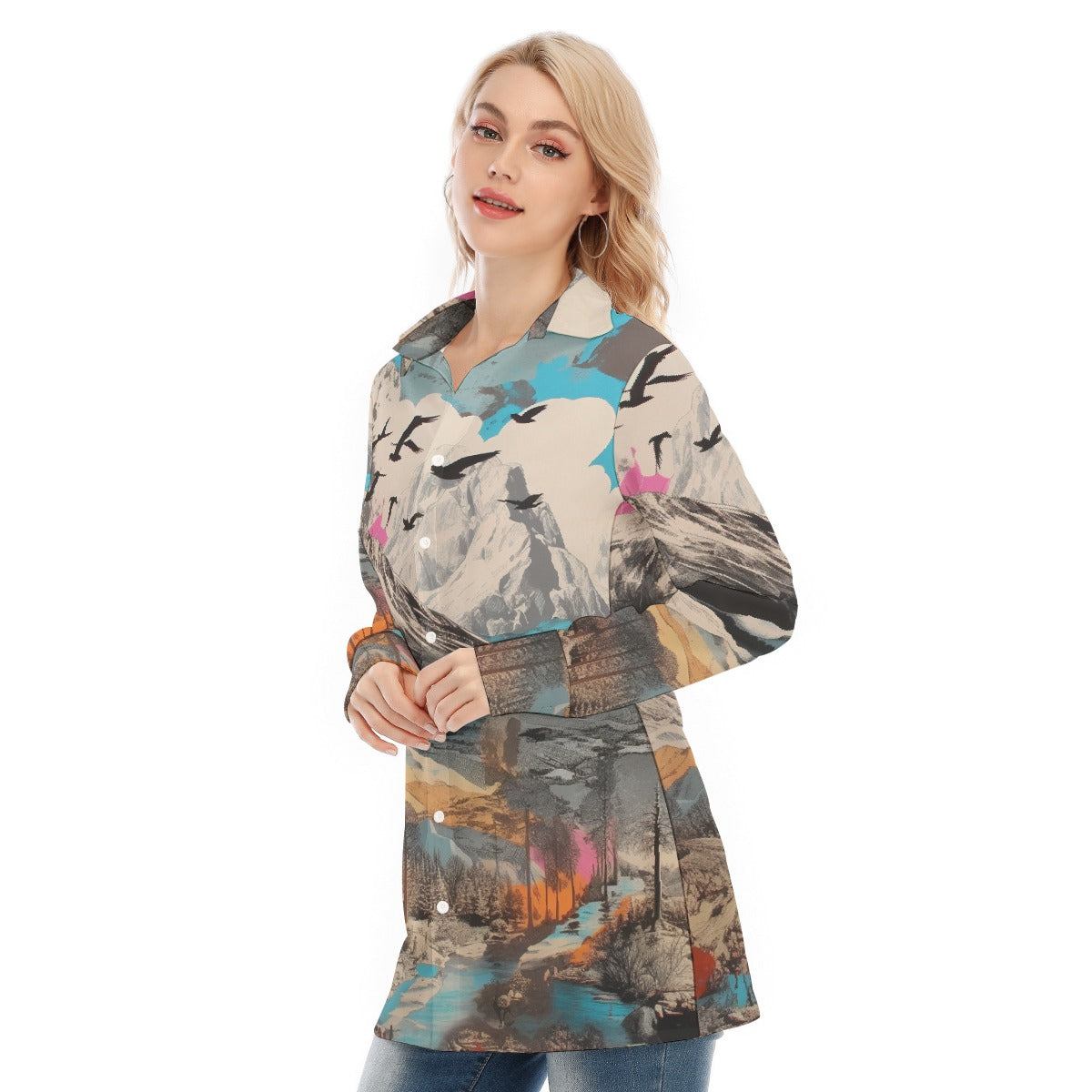 All-Over Print Women's Long Shirt