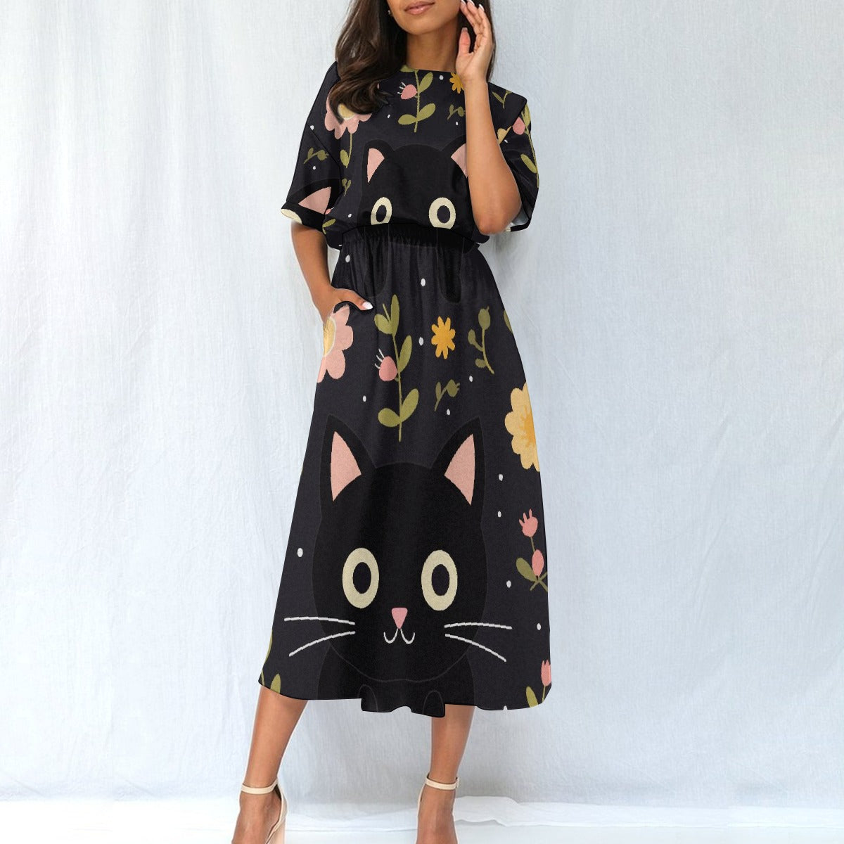 All-Over Print Women's Elastic Waist Dress