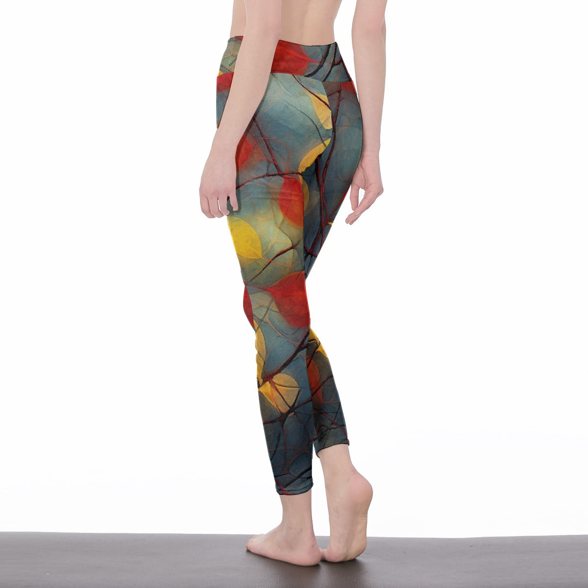 All-Over Print Women's High Waist Leggings | Side Stitch Closure