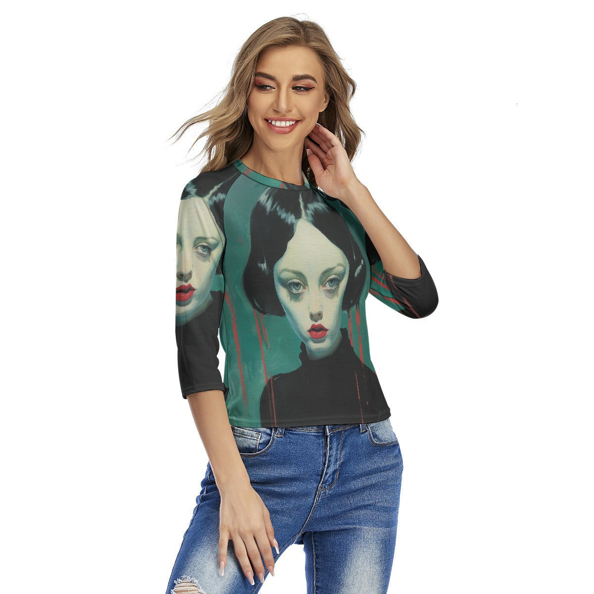 All-Over Print Women's Raglan Sleeves T-shirts