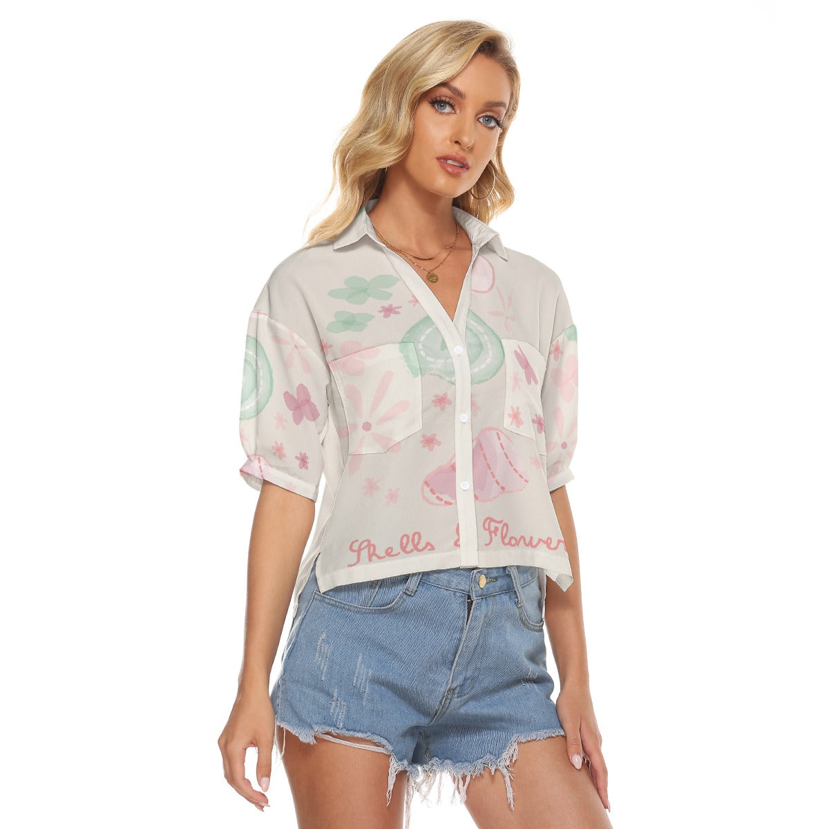 All-Over Print Women's V-neck Shirts