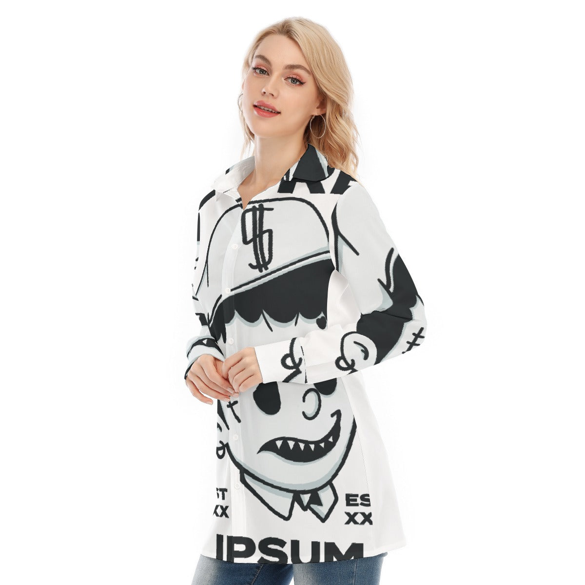 All-Over Print Women's Long Shirt