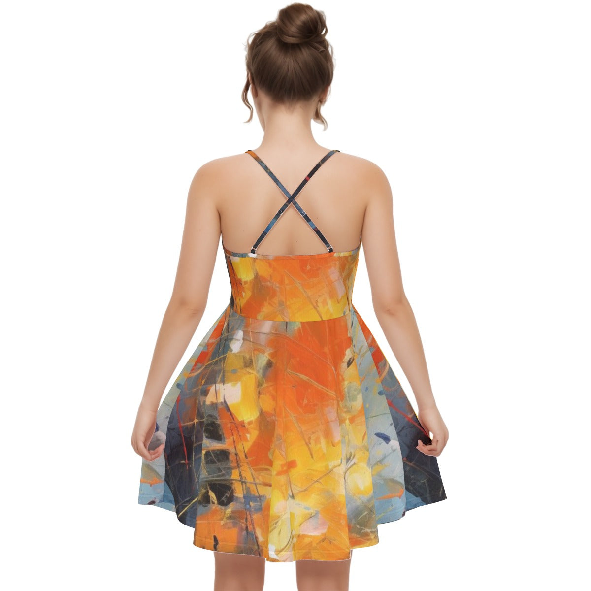 All-Over Print Women‘s Cross Cami Dress