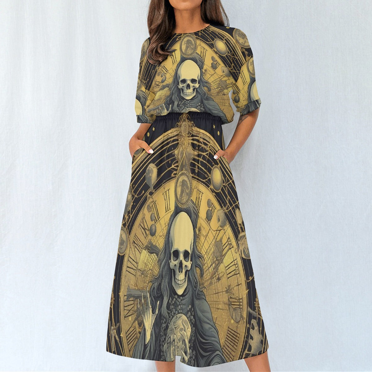 All-Over Print Women's Elastic Waist Dress