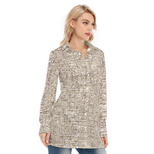 All-Over Print Women's Long Shirt