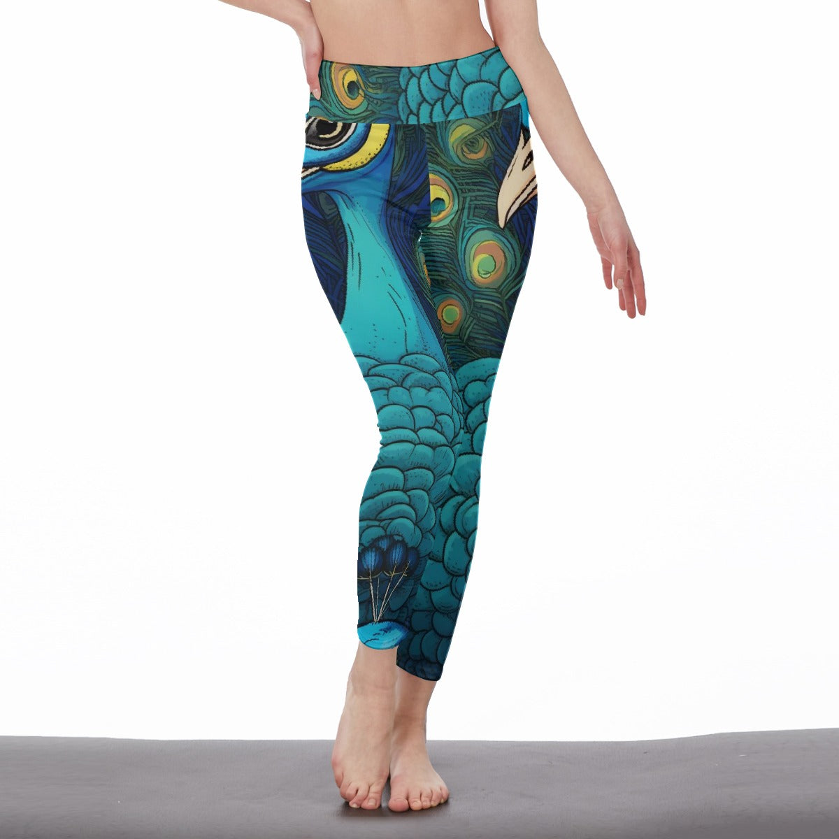 All-Over Print Women's High Waist Leggings | Side Stitch Closure