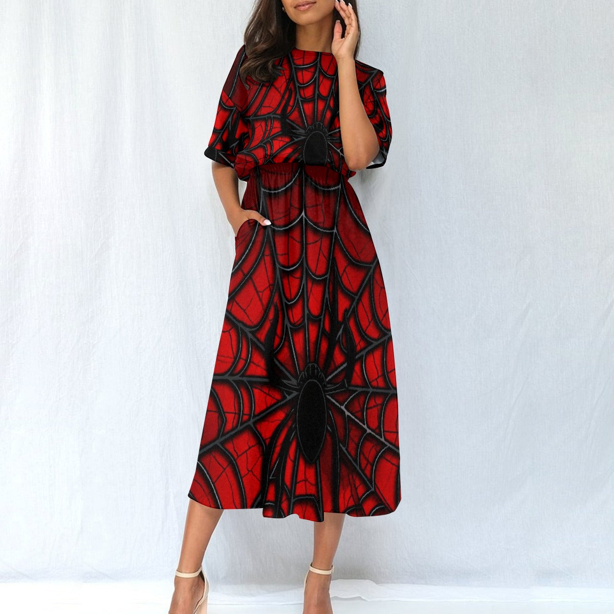 All-Over Print Women's Elastic Waist Dress