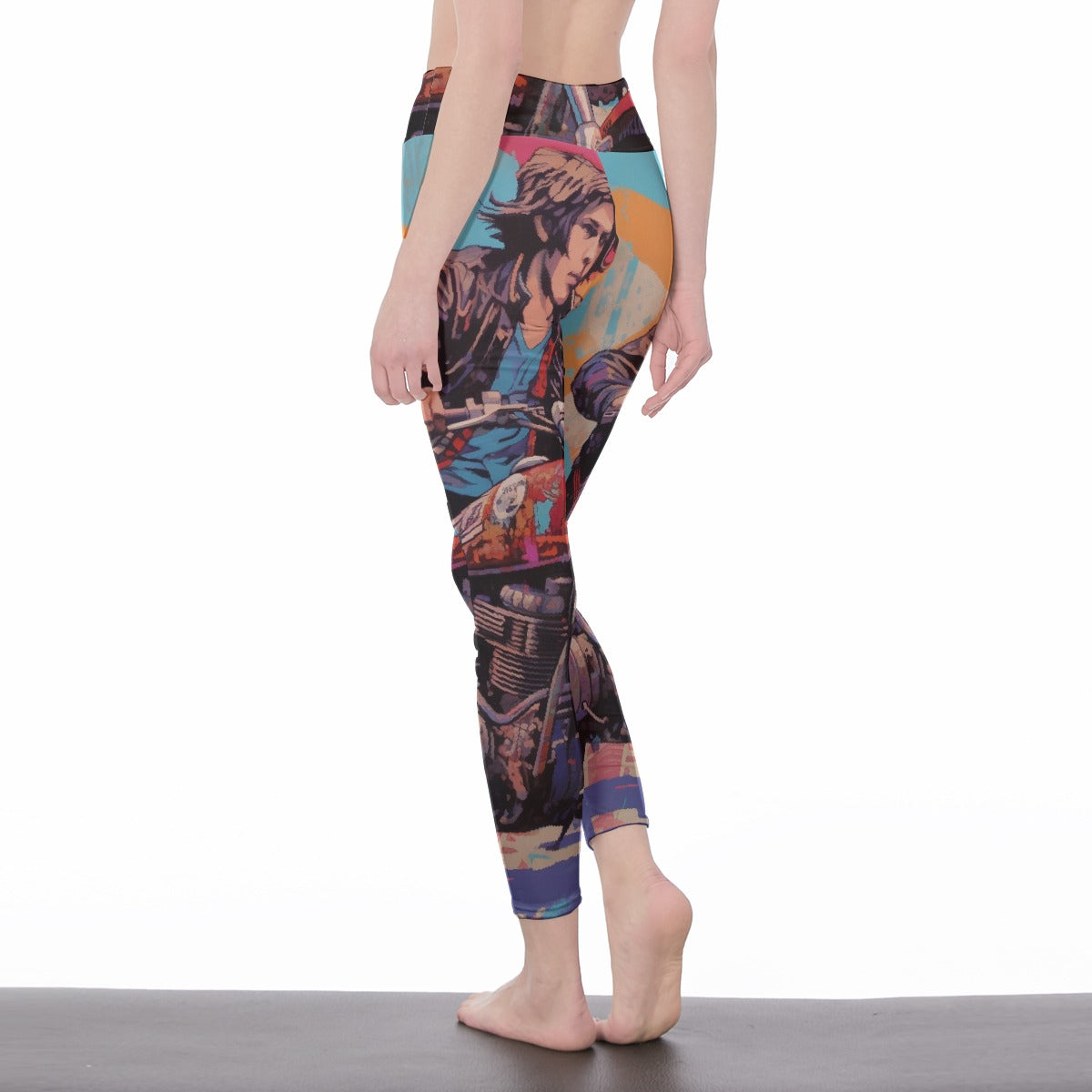 All-Over Print Women's High Waist Leggings | Side Stitch Closure