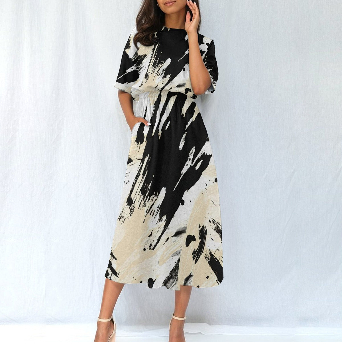 All-Over Print Women's Elastic Waist Dress