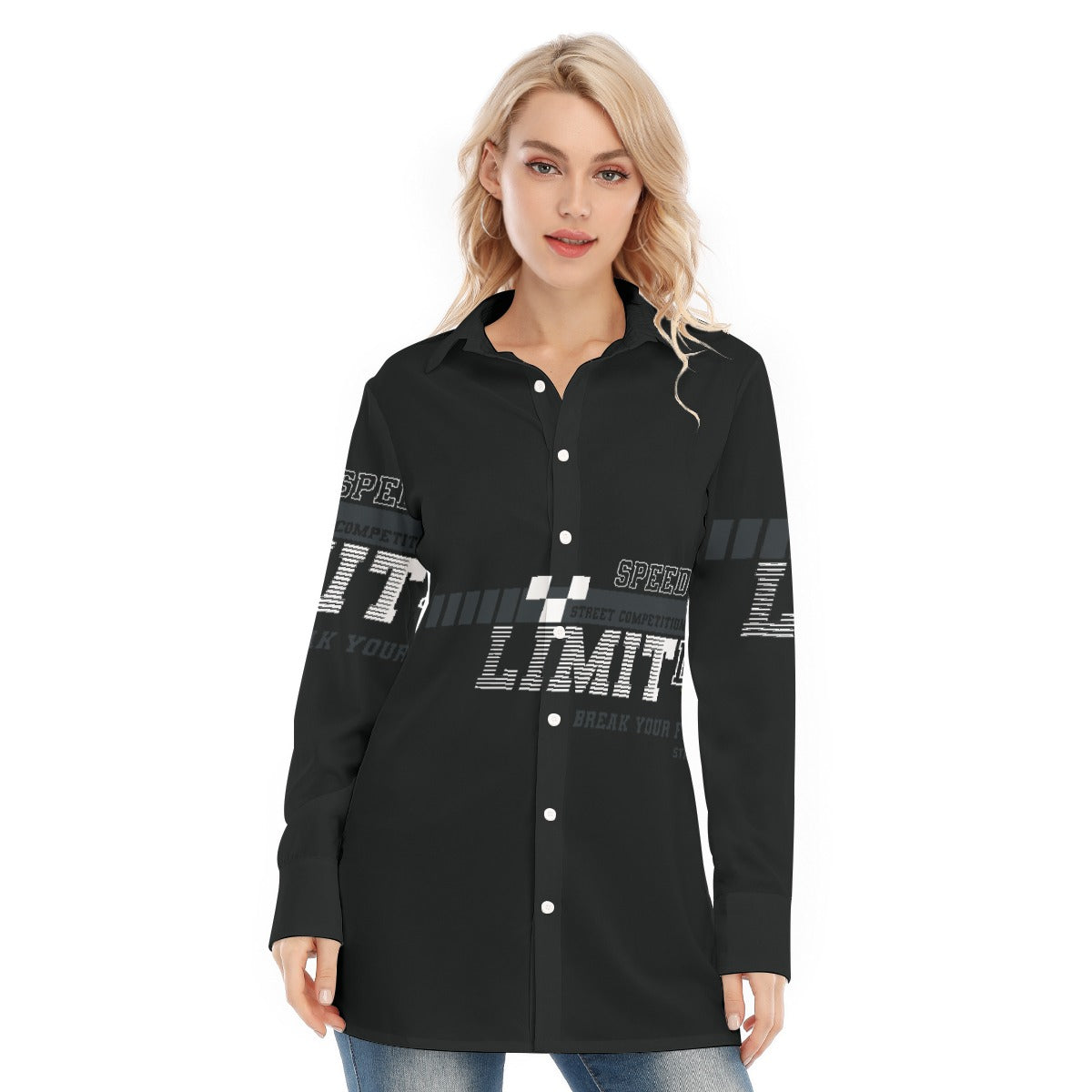 All-Over Print Women's Long Shirt