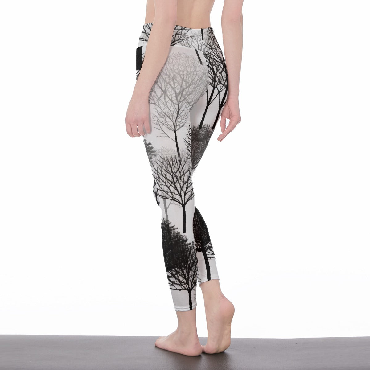 All-Over Print Women's High Waist Leggings | Side Stitch Closure