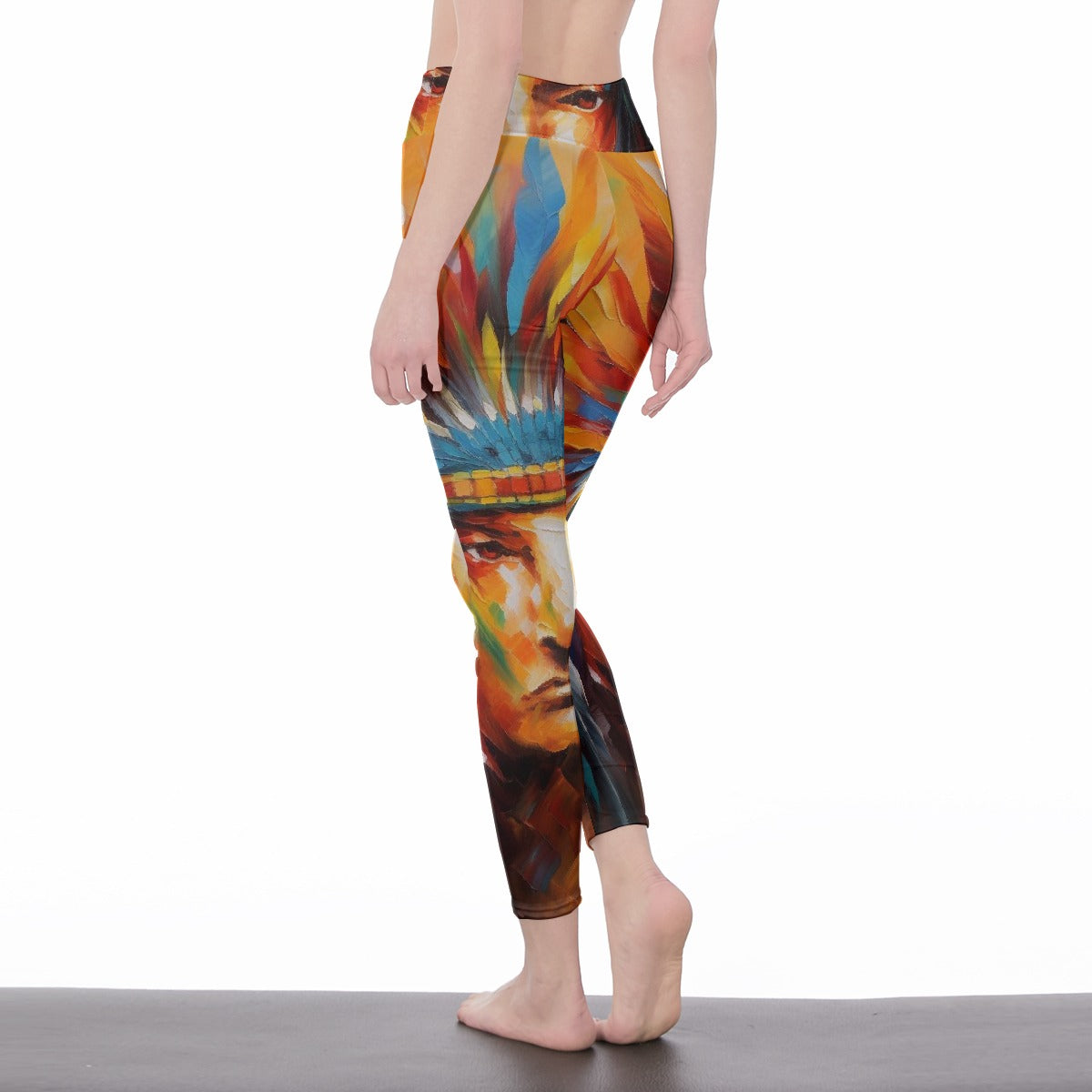 All-Over Print Women's High Waist Leggings | Side Stitch Closure