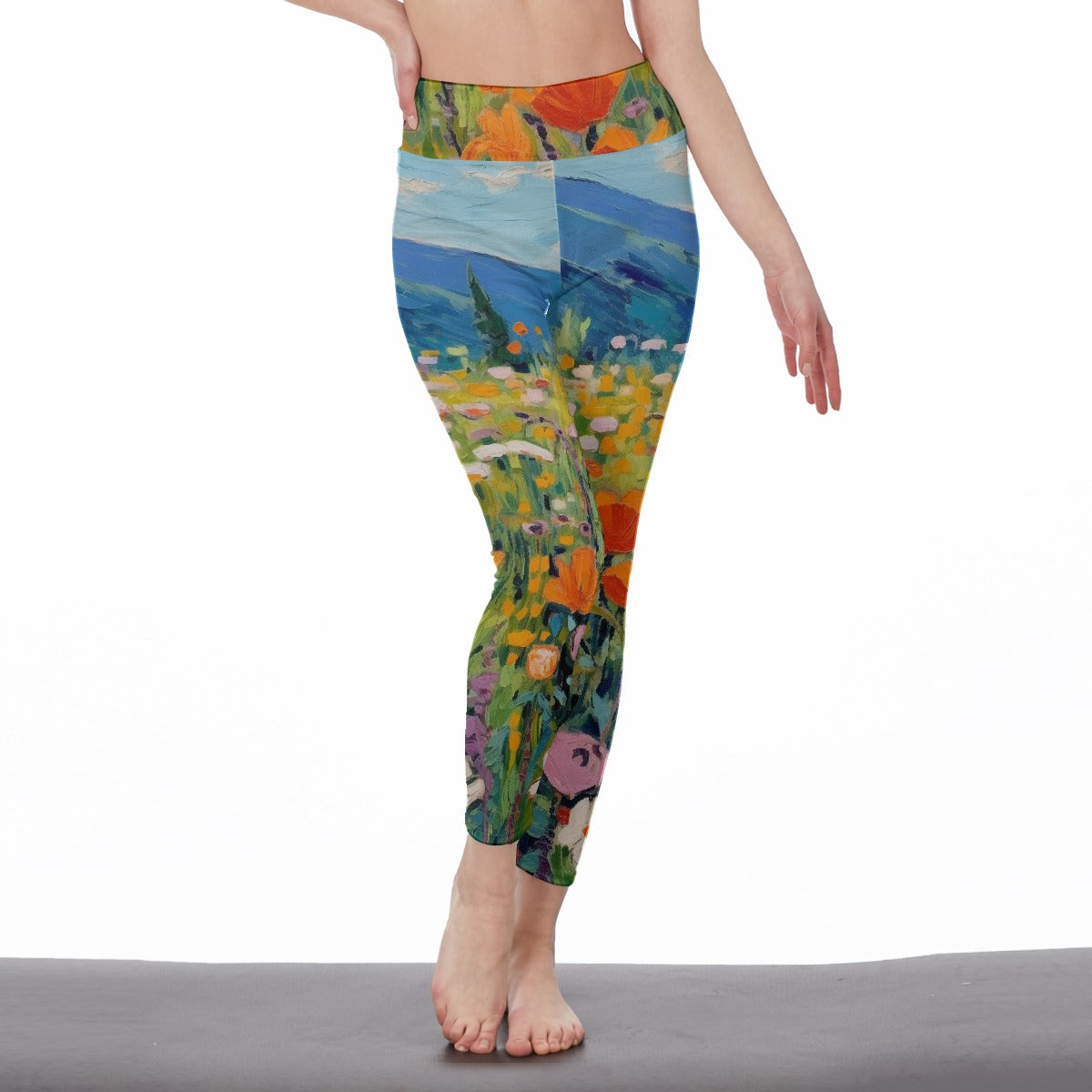 All-Over Print Women's High Waist Leggings | Side Stitch Closure