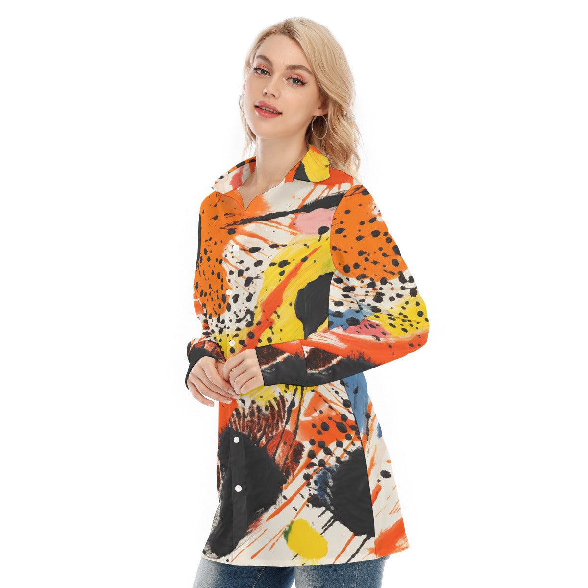 All-Over Print Women's Long Shirt