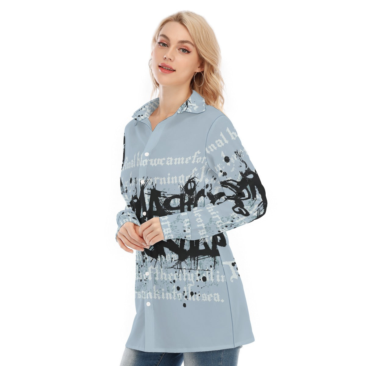 All-Over Print Women's Long Shirt