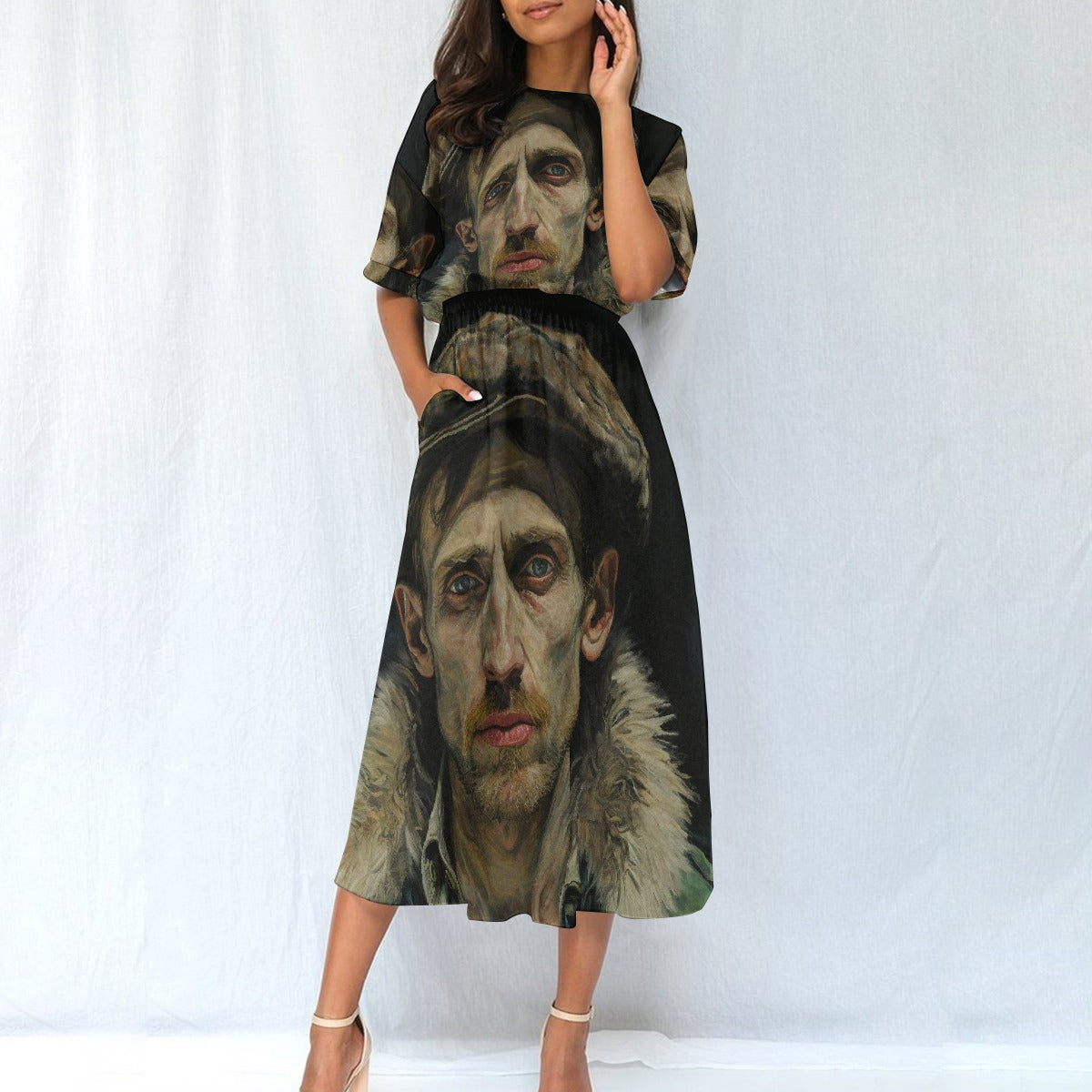 All-Over Print Women's Elastic Waist Dress