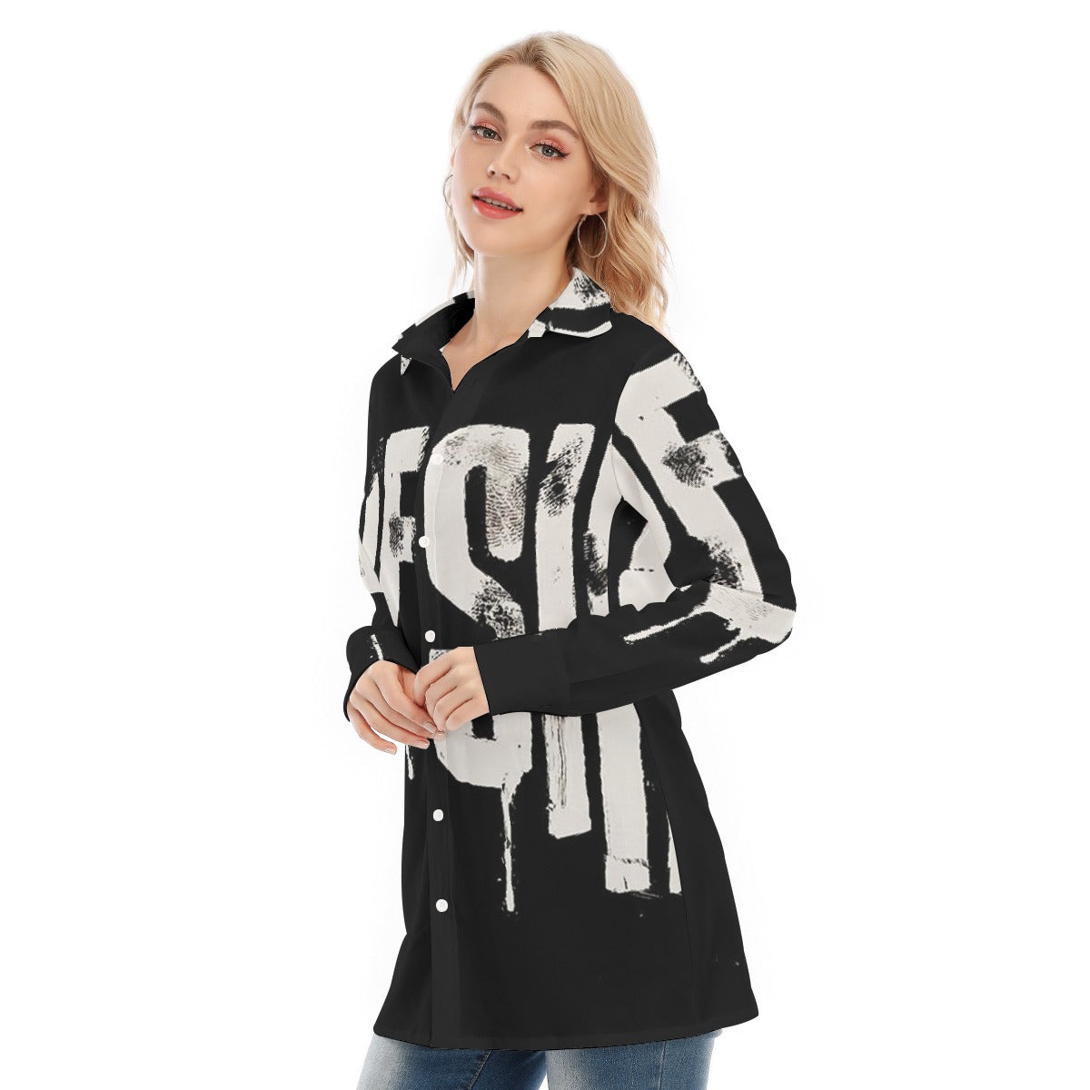 All-Over Print Women's Long Shirt