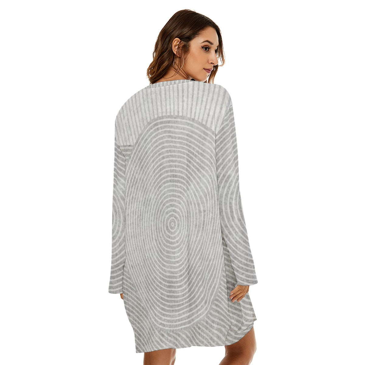 All-Over Print  Women's Loose Crew Neck Dress