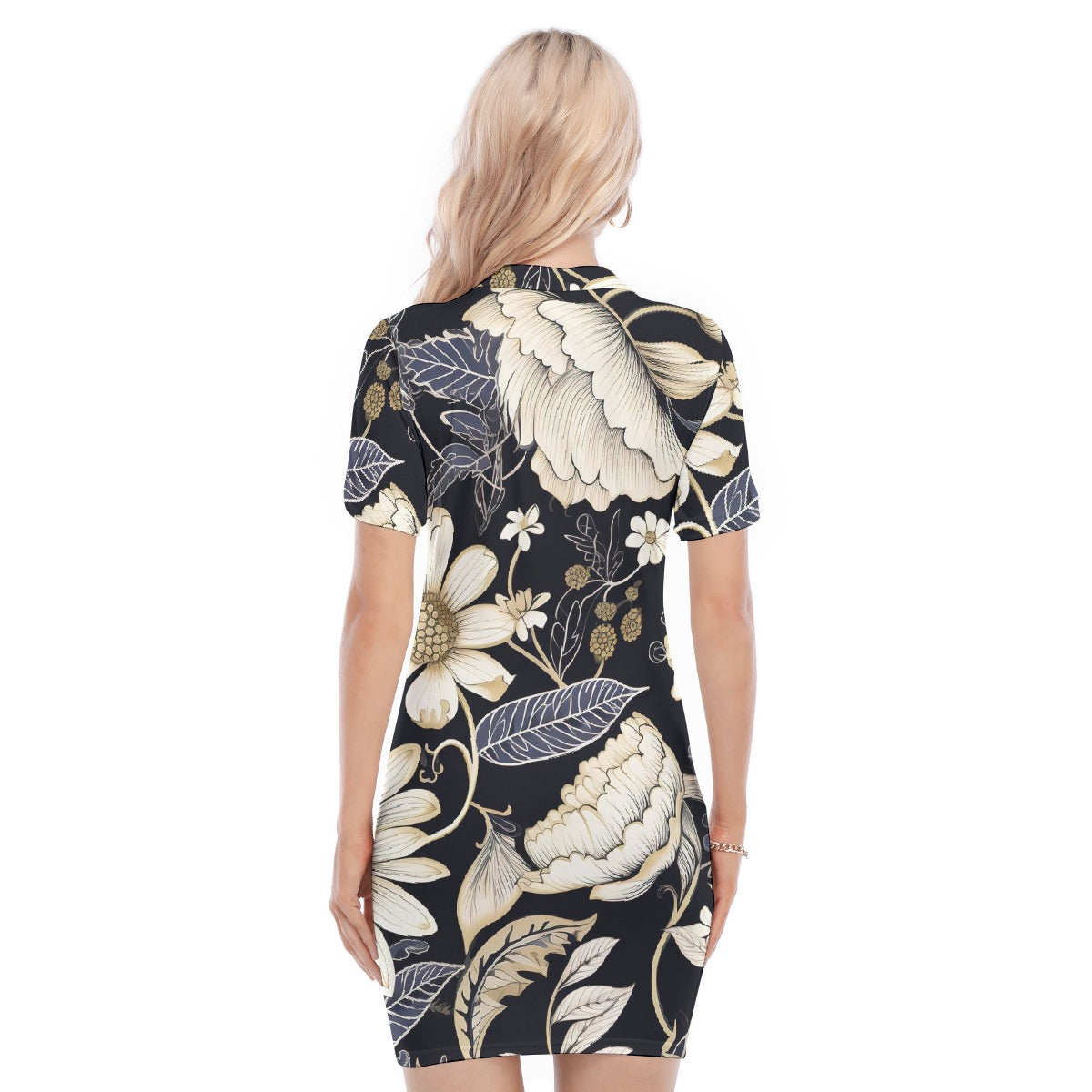 All-Over Print Women's Polo Collar Dress