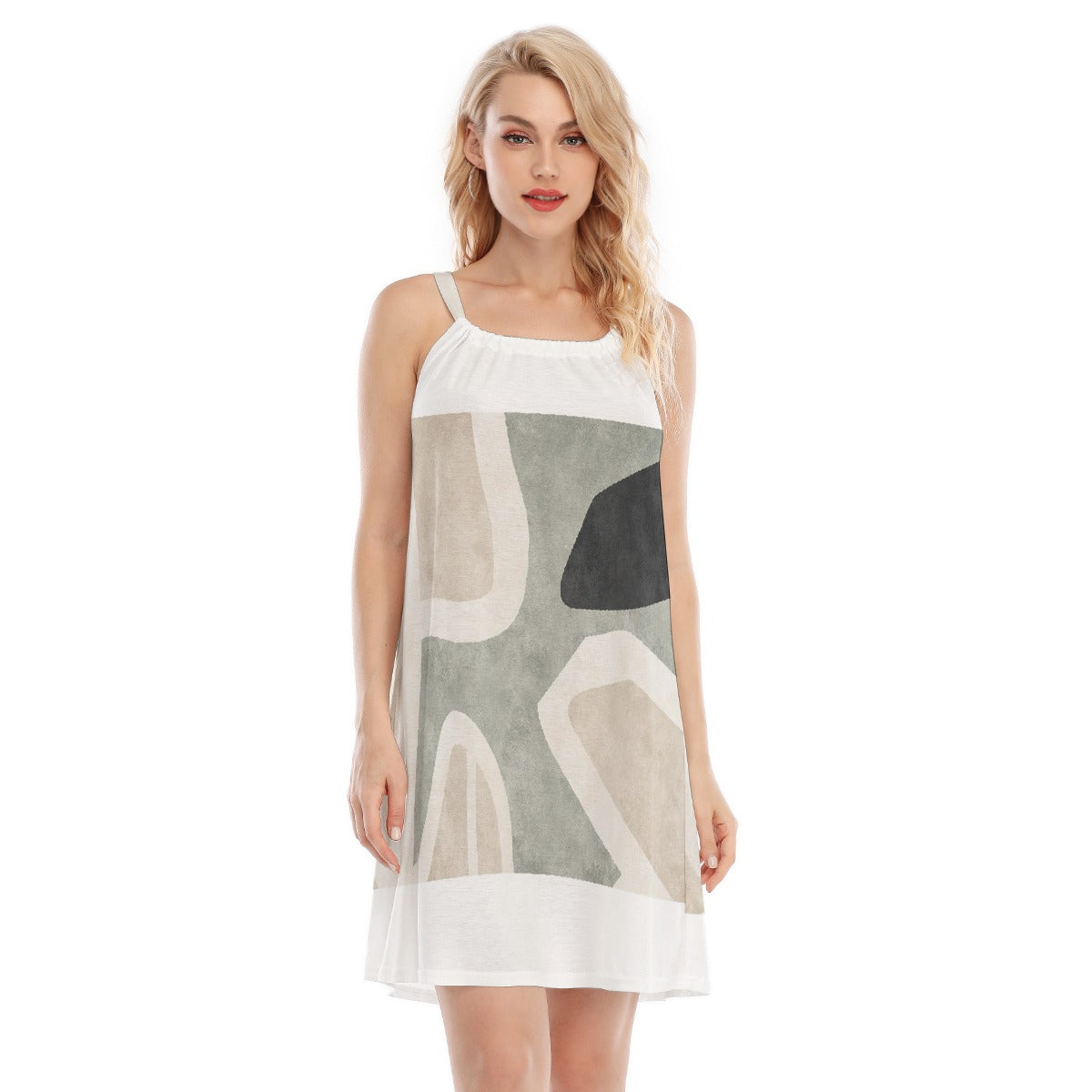 All-Over Print Women's O-neck Cami Dress