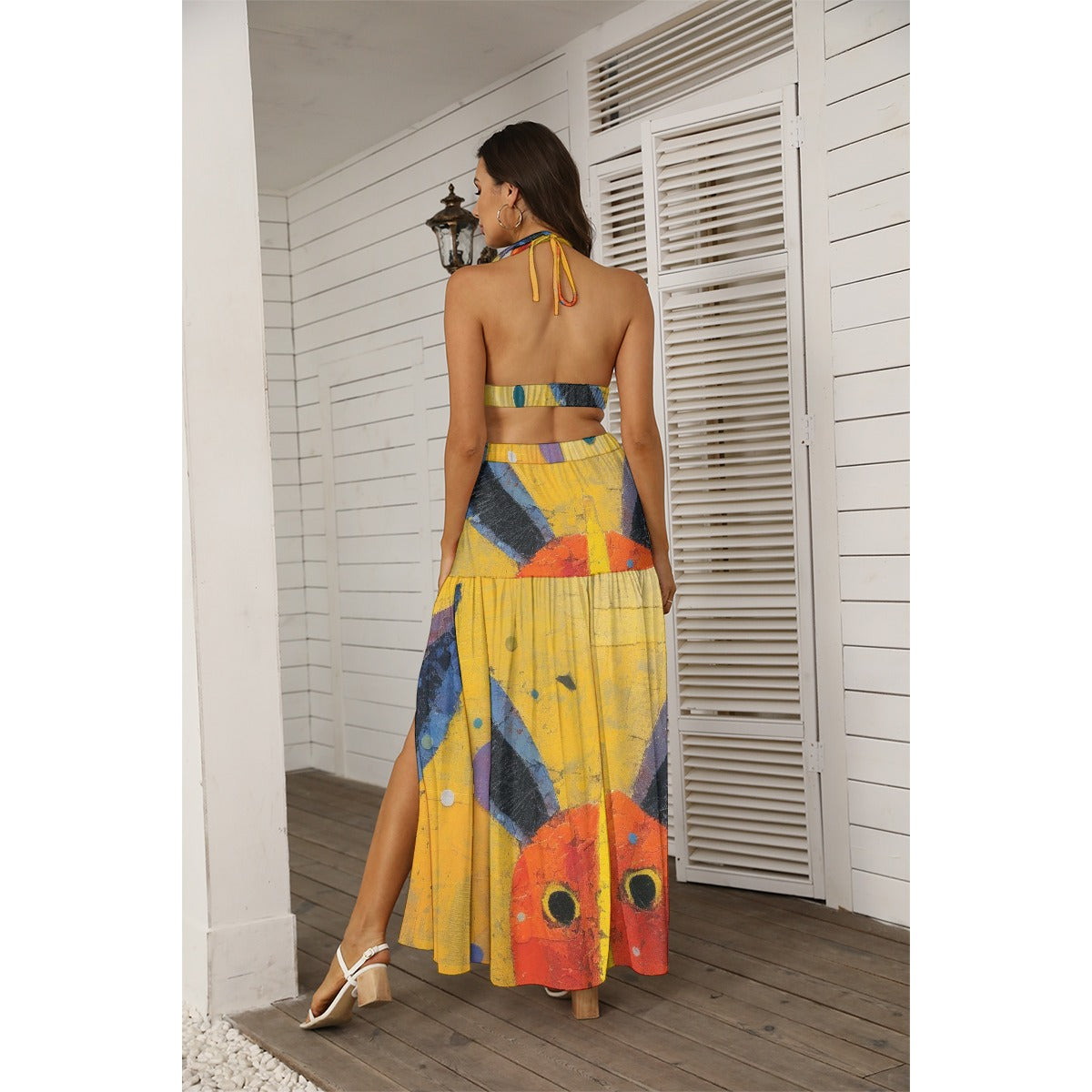 All-Over Print Women's Tie Back Wrap Dress