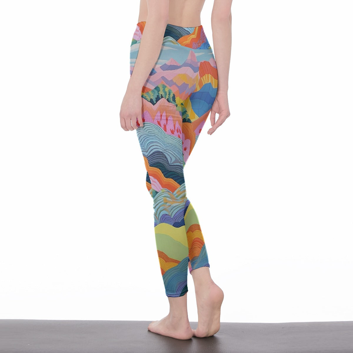 All-Over Print Women's High Waist Leggings | Side Stitch Closure