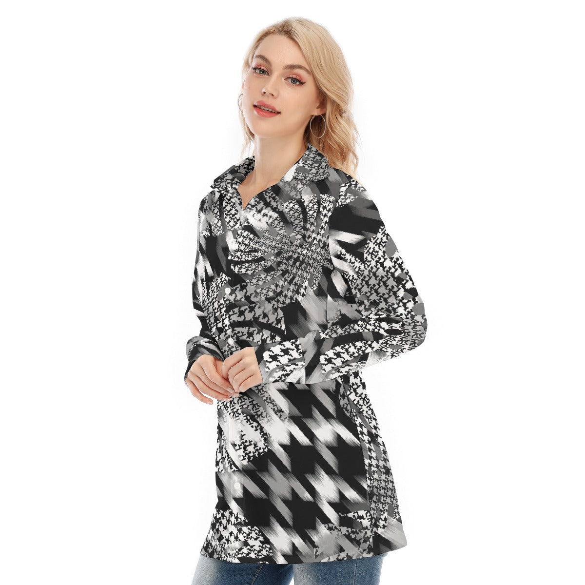 All-Over Print Women's Long Shirt