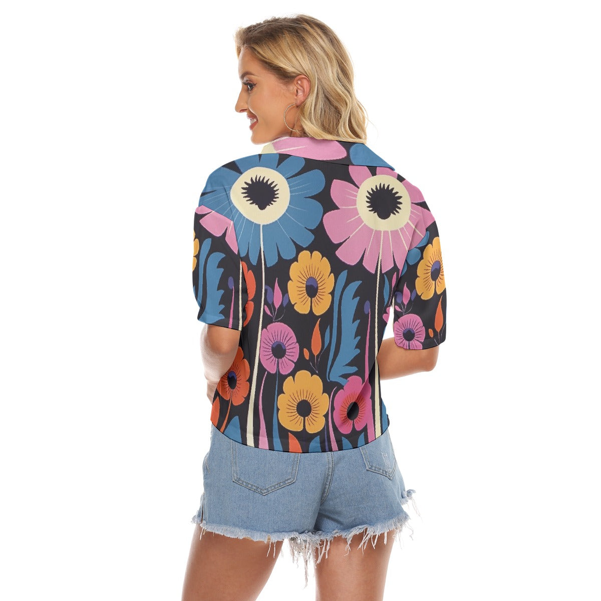 All-Over Print Women's V-neck Shirts