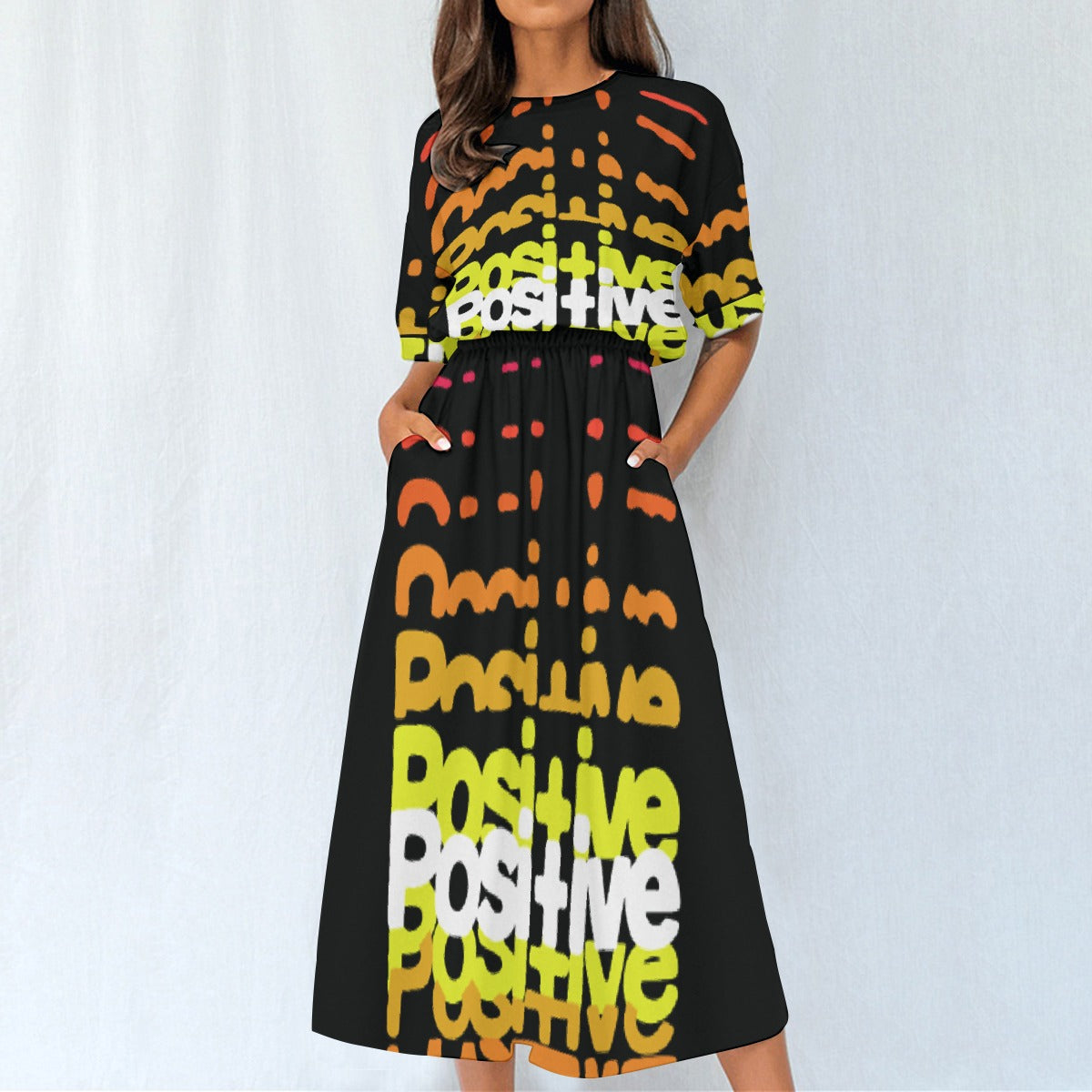 All-Over Print Women's Elastic Waist Dress