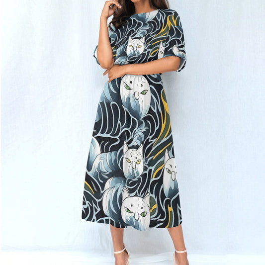 All-Over Print Women's Elastic Waist Dress