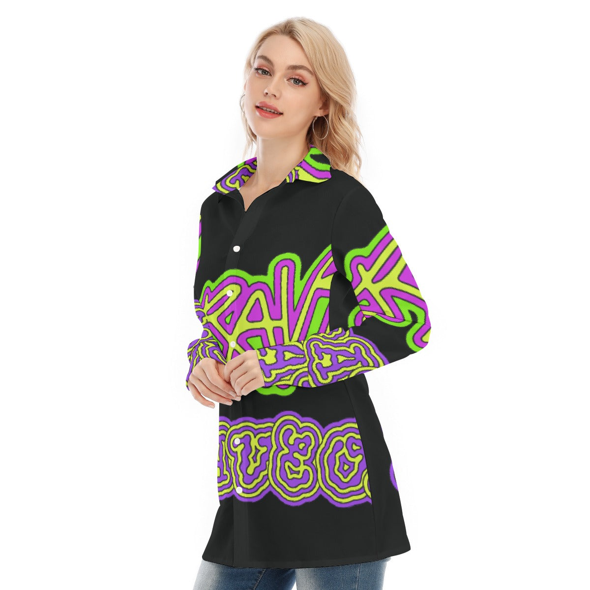 All-Over Print Women's Long Shirt