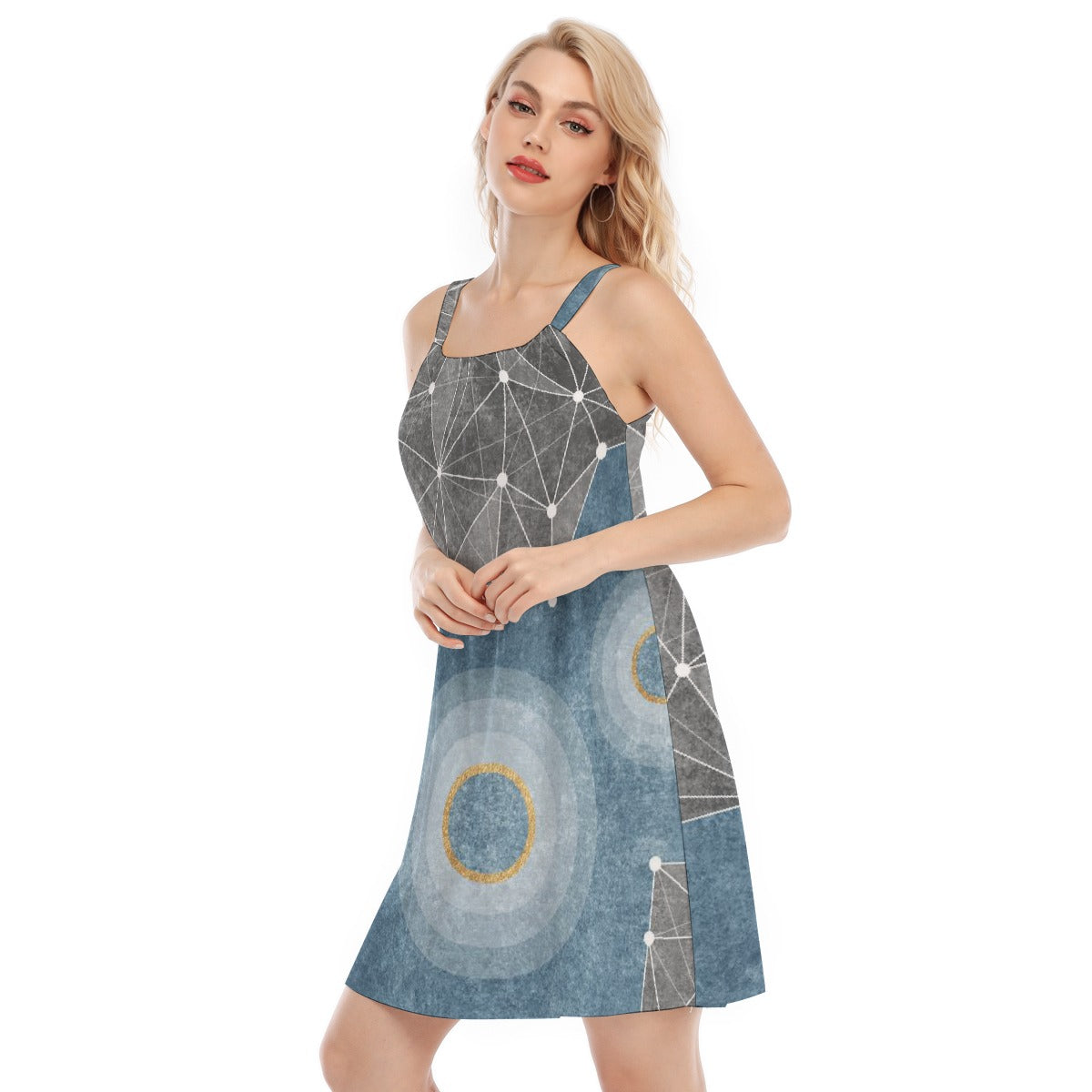 All-Over Print Women's O-neck Cami Dress