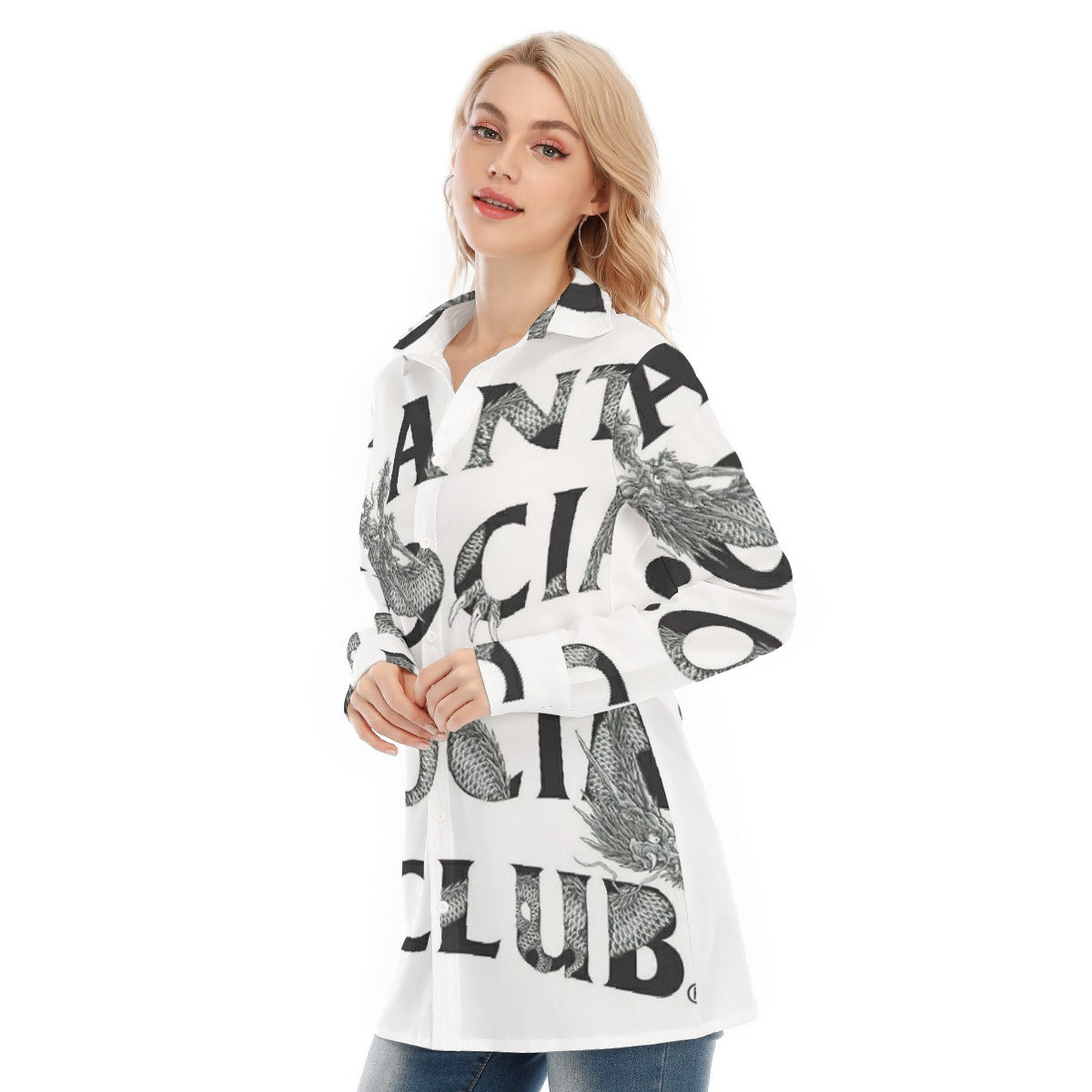 All-Over Print Women's Long Shirt