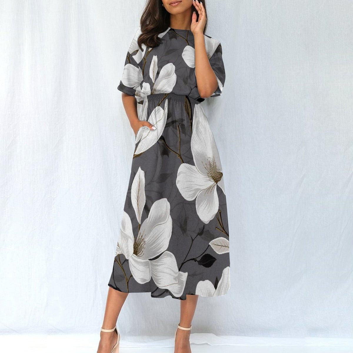 All-Over Print Women's Elastic Waist Dress