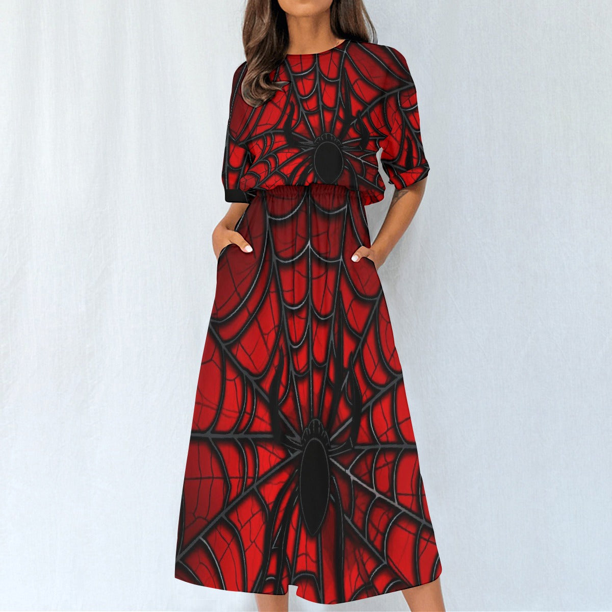 All-Over Print Women's Elastic Waist Dress