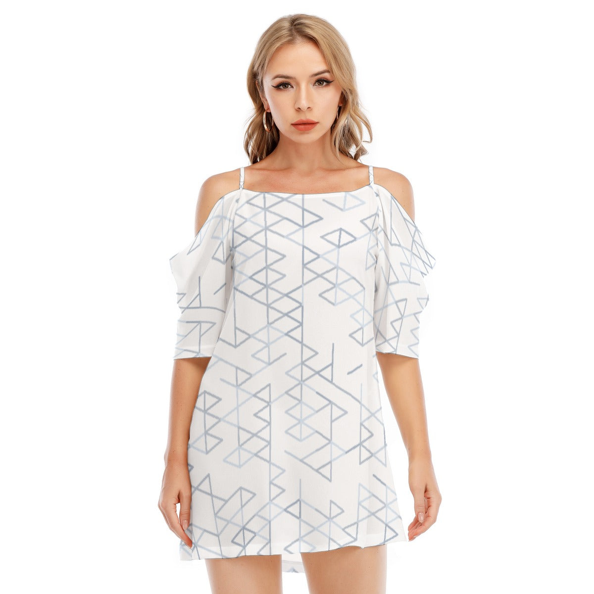 All-Over Print Women's Off-shoulder Cami Dress