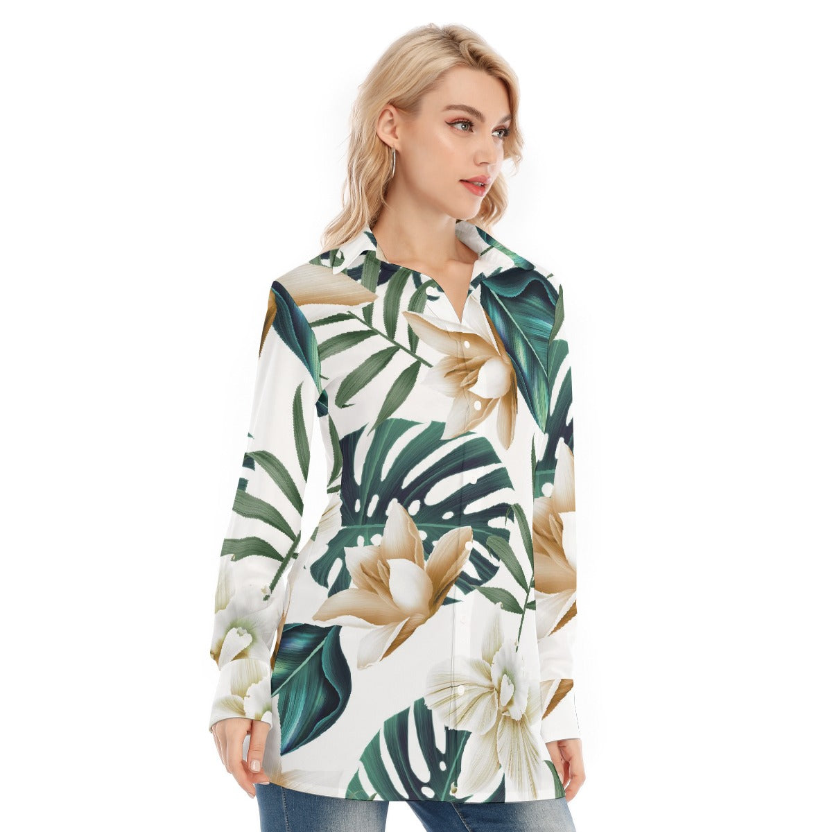 All-Over Print Women's Long Shirt