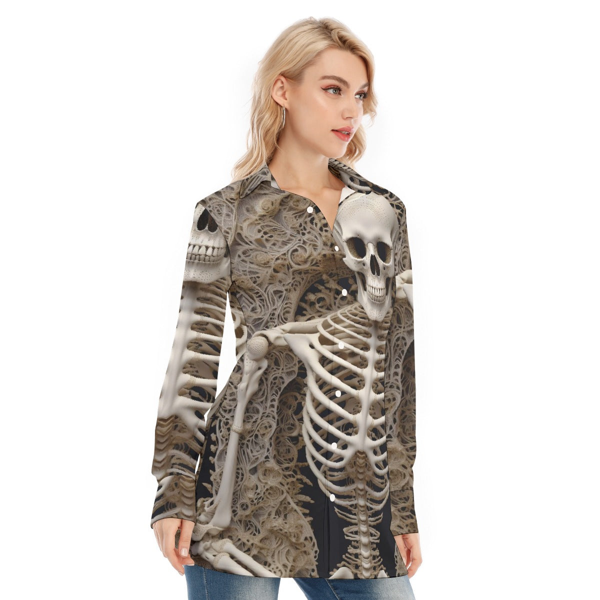 All-Over Print Women's Long Shirt