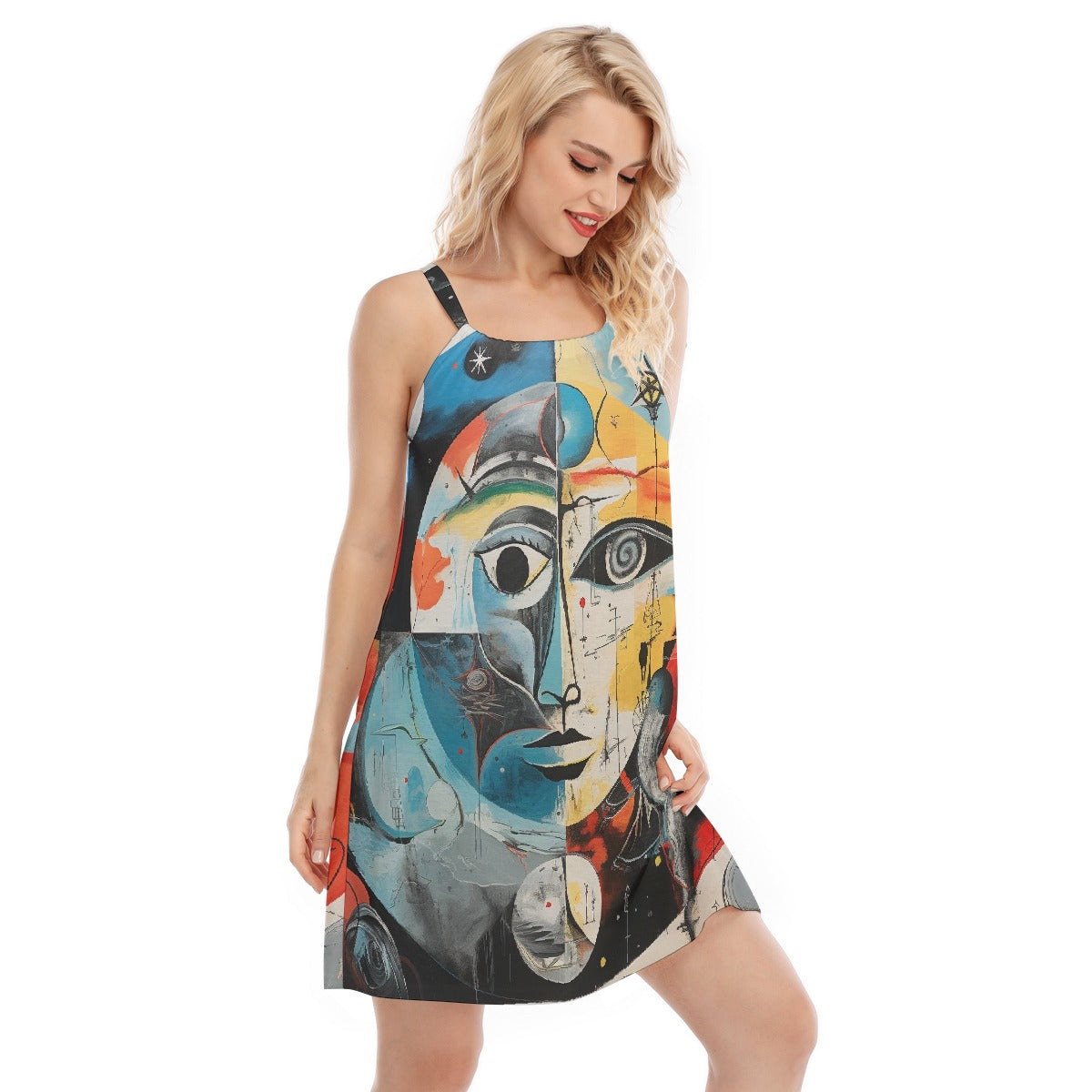 All-Over Print Women's O-neck Cami Dress