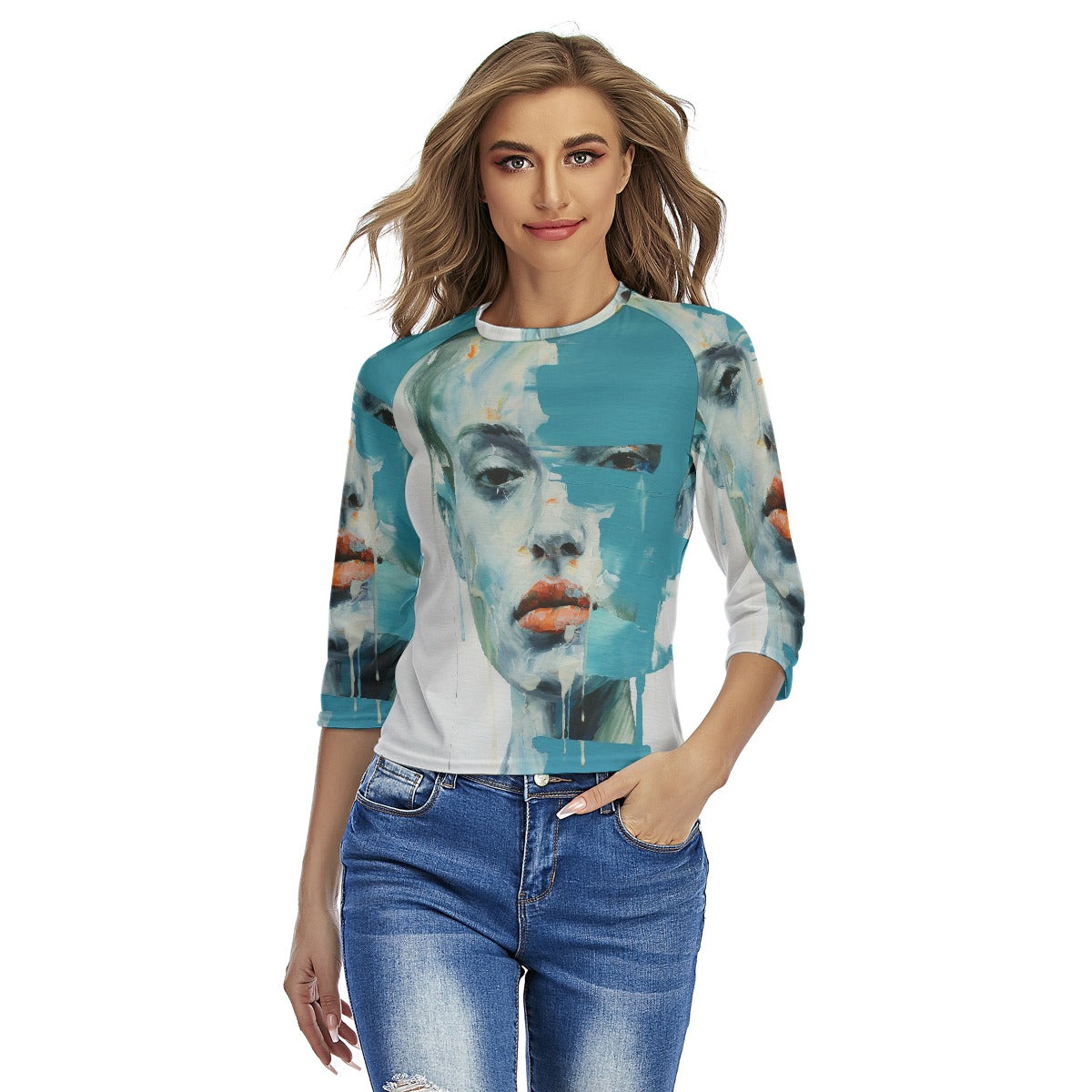 All-Over Print Women's Raglan Sleeves T-shirts