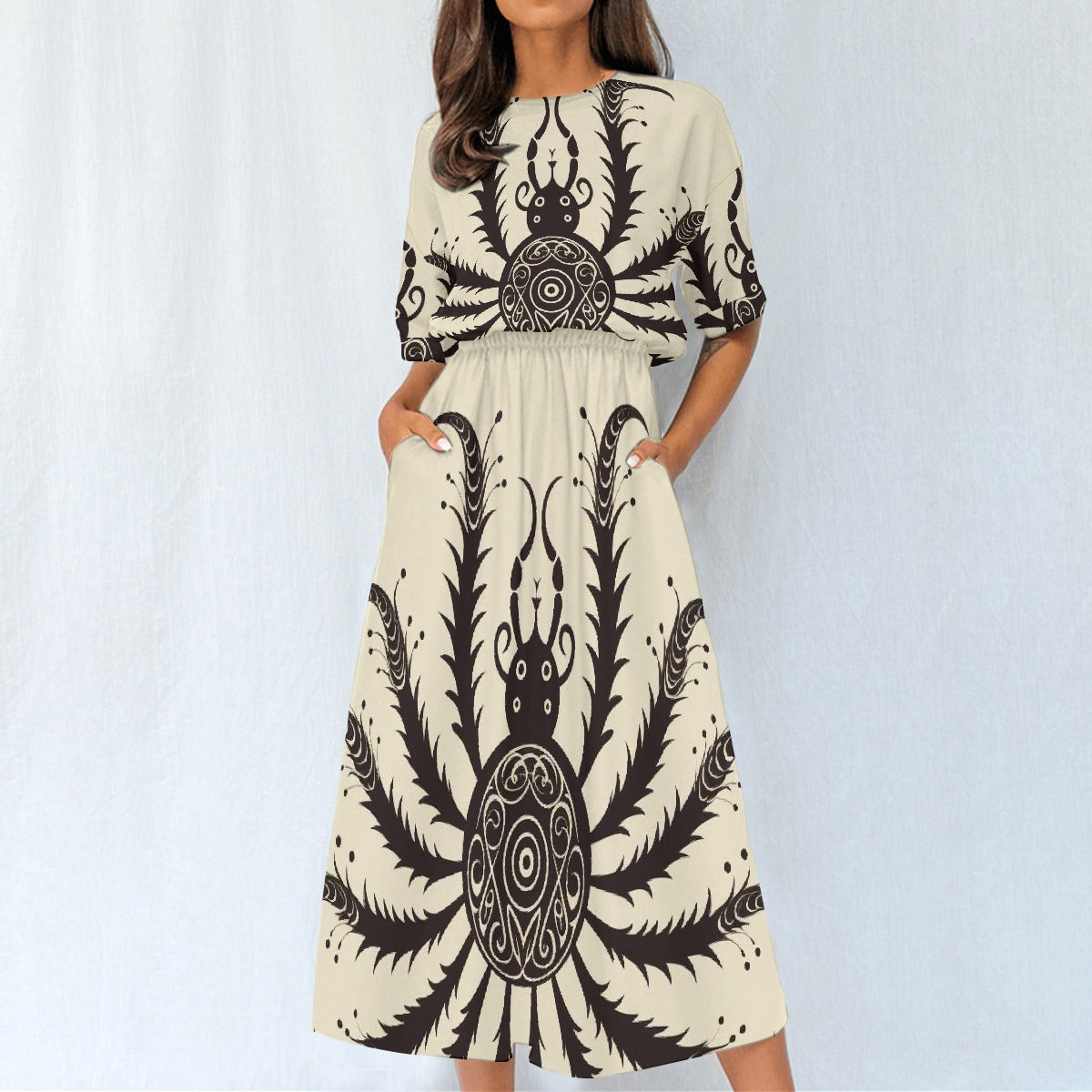 All-Over Print Women's Elastic Waist Dress