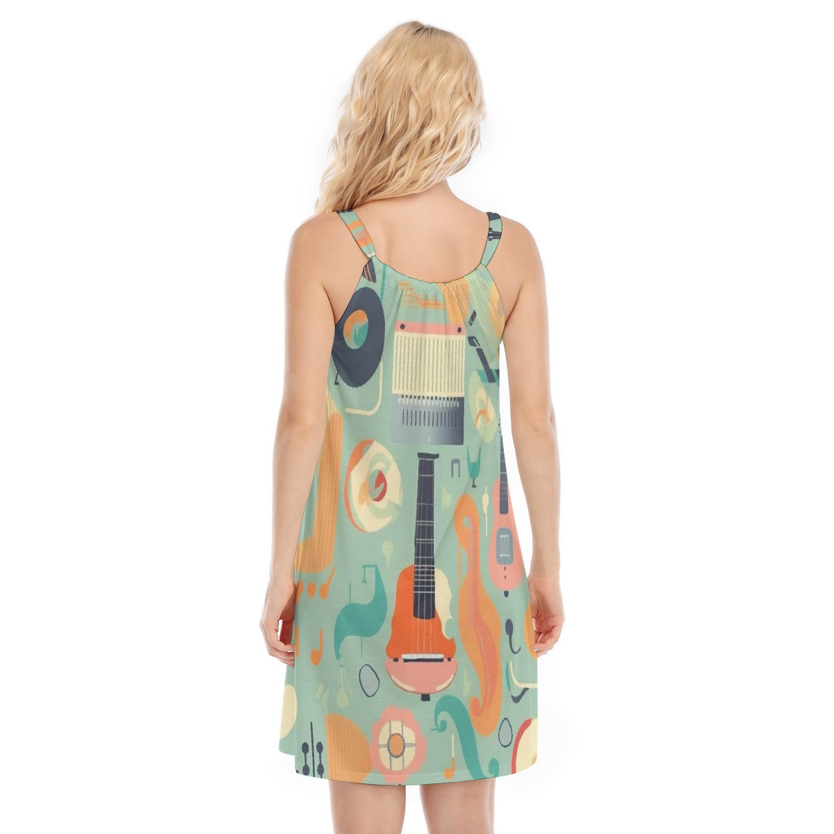 All-Over Print Women's O-neck Cami Dress