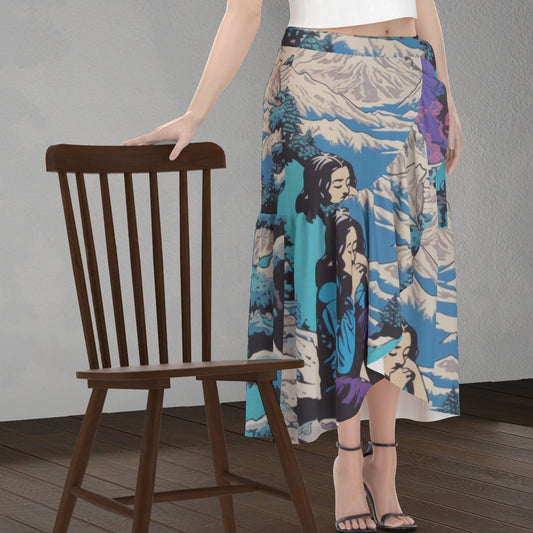 All-Over Print Women's Wrap Skirt