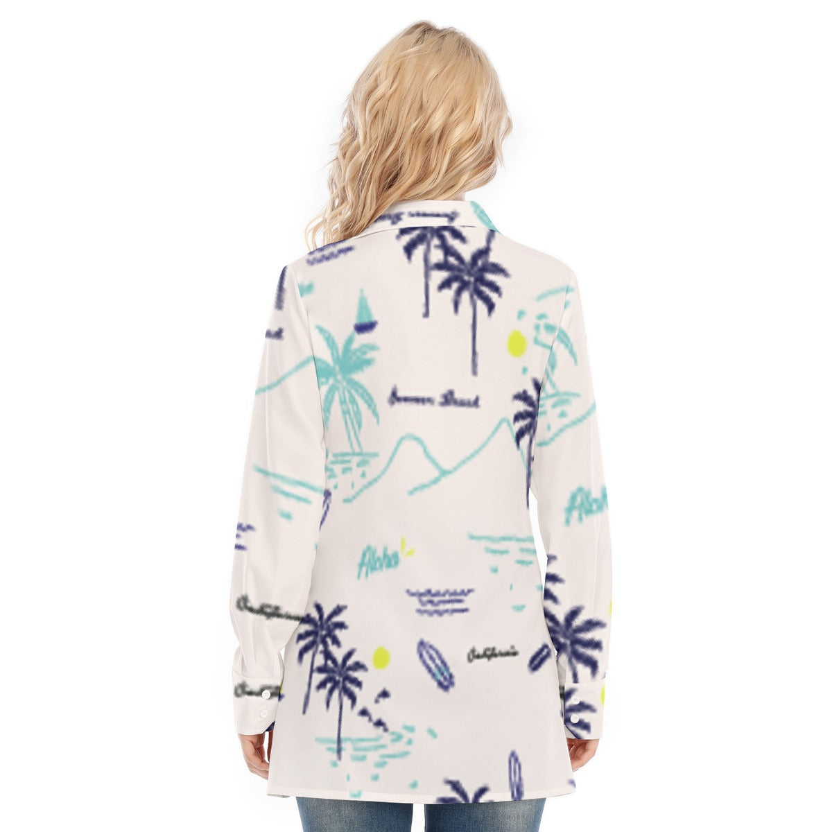 All-Over Print Women's Long Shirt