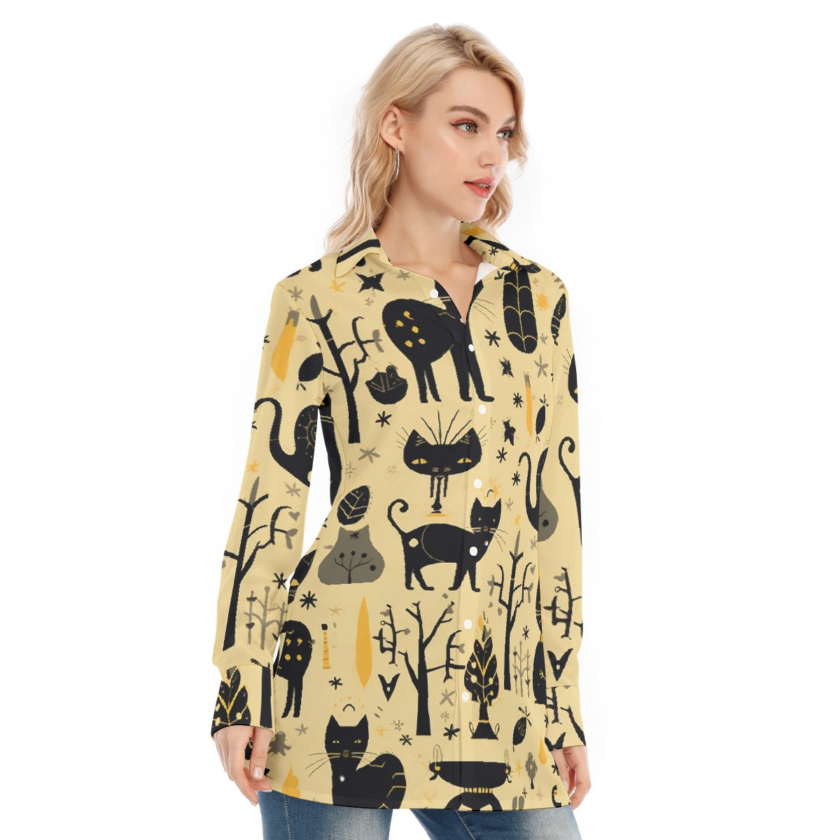 All-Over Print Women's Long Shirt