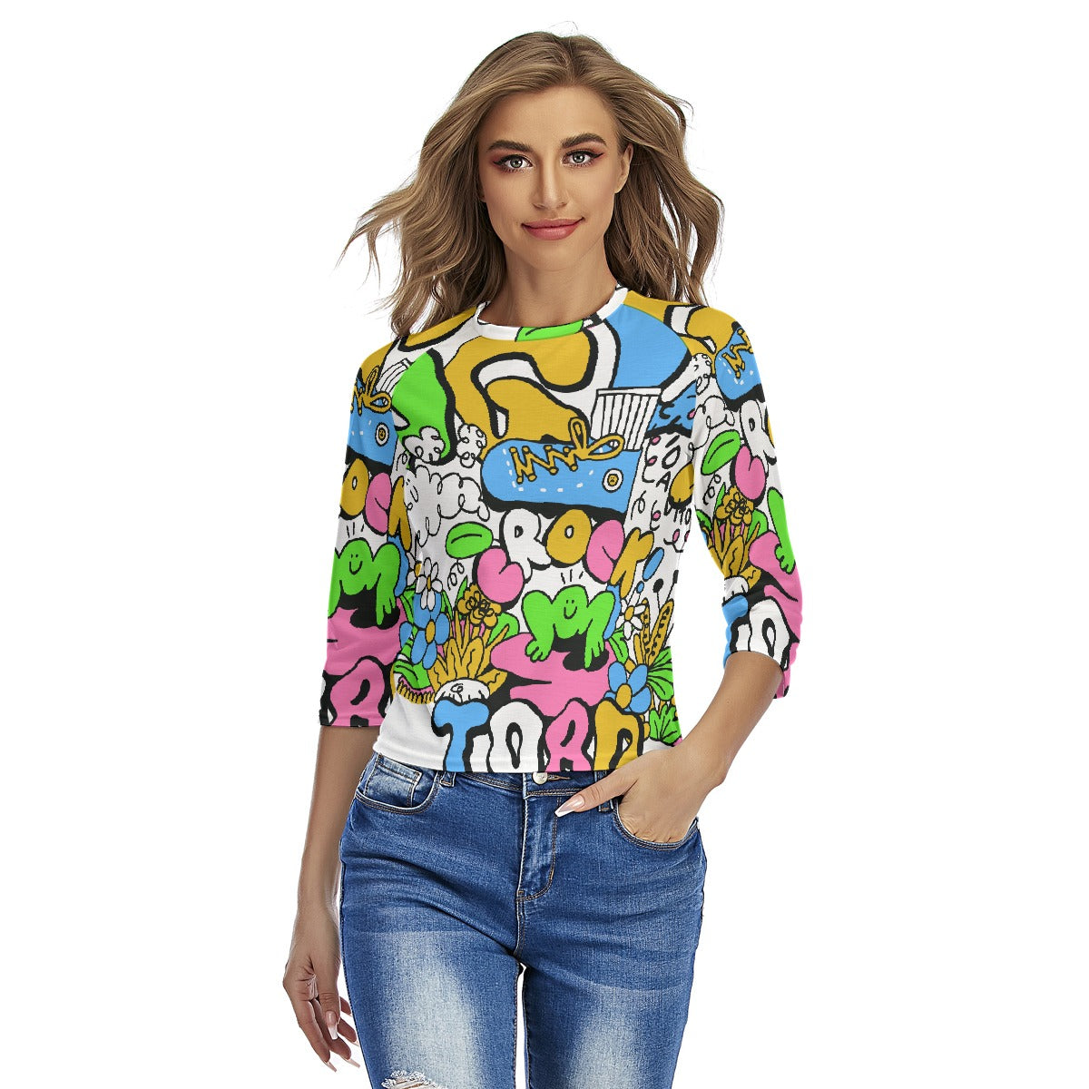 All-Over Print Women's Raglan Sleeves T-shirts