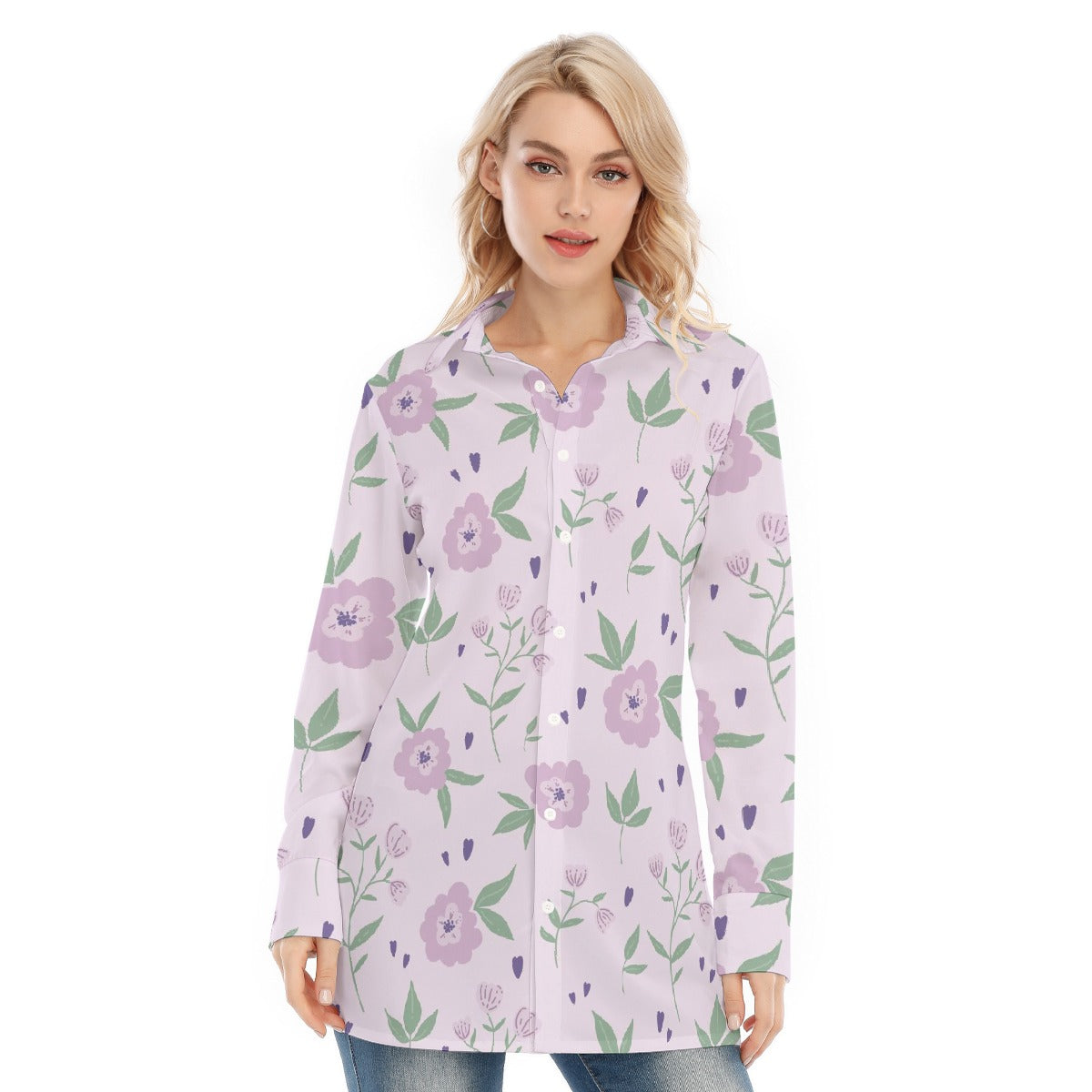 All-Over Print Women's Long Shirt