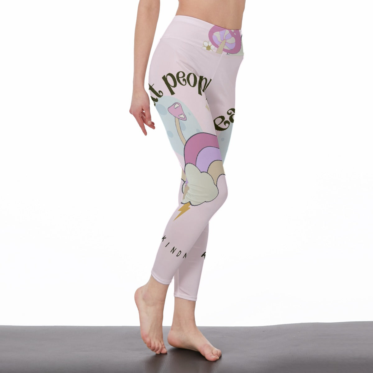 All-Over Print Women's High Waist Leggings | Side Stitch Closure