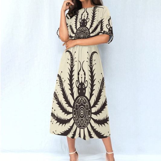 All-Over Print Women's Elastic Waist Dress