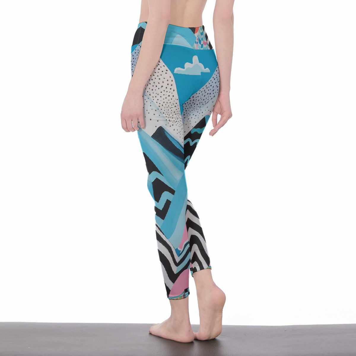 All-Over Print Women's High Waist Leggings | Side Stitch Closure